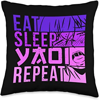 throw pillow eat sleep yaoi